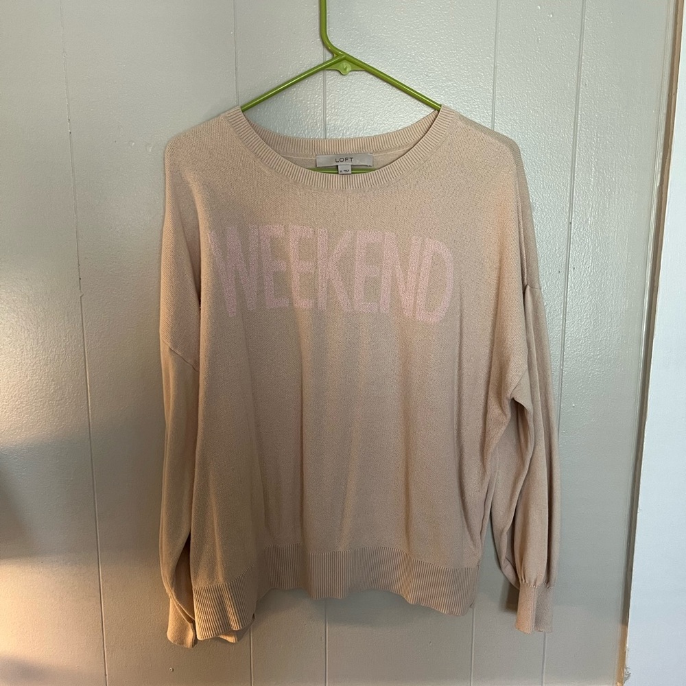 LOFT Women's Cream Sweater